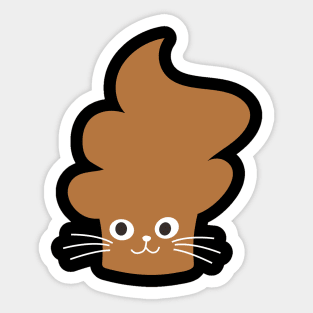 Cat face in cake Sticker